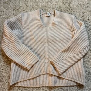 Acne Studio Cream V-Neck Sweater